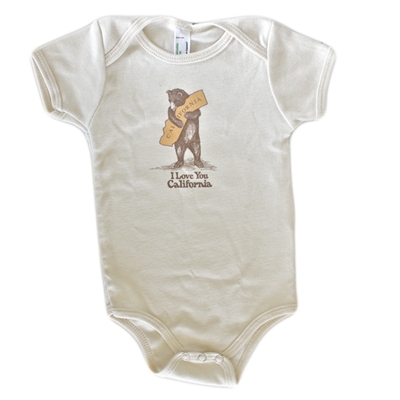 I Love You California Bear Baby Bodysuit