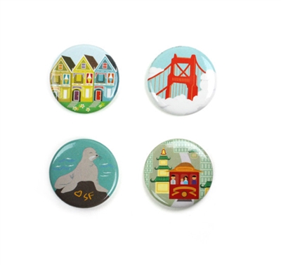 Seltzer San Francisco Sites Magnet Set