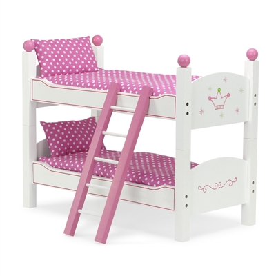 18-Inch Doll Furniture - Stackable Bunk Bed with Ladder - fits American Girl ® Dolls