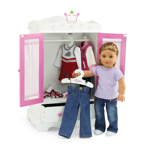 Emily Rose 18 Inch Doll Furniture for American Girl Dolls, Doll Closet  Armoi