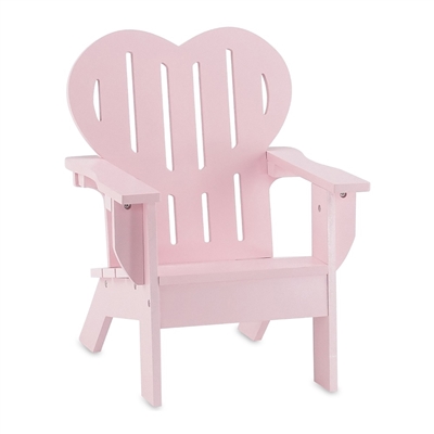 18-Inch Doll Furniture - Pink Adirondack Chair - fits American Girl ® Dolls