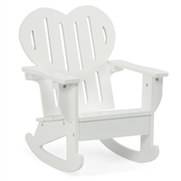 18-Inch Doll Furniture - White Adirondack Rocking Chair - fits American Girl ® Dolls
