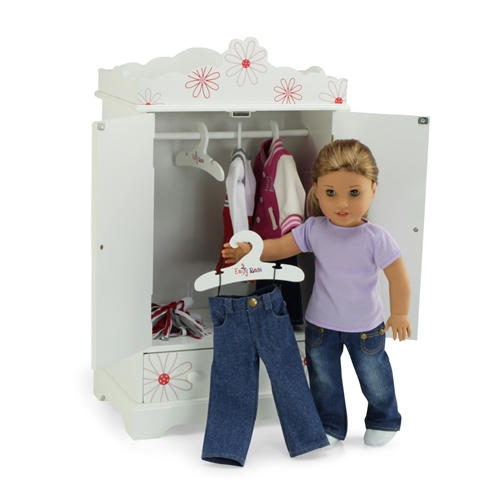 Emily Rose 18 Inch Doll Furniture for American Girl Dolls, Doll Closet  Armoi