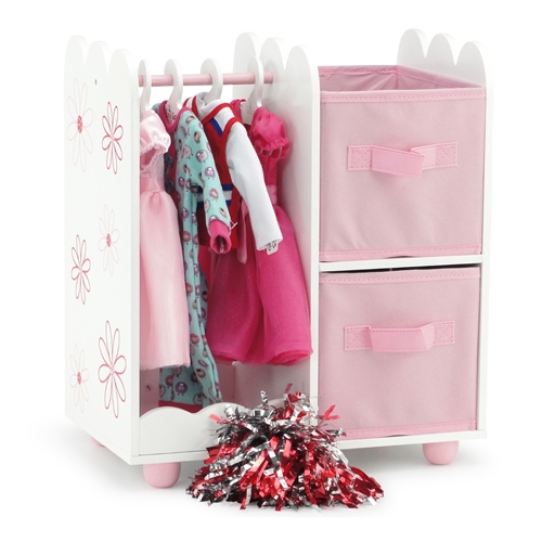 Emily Rose 18 Inch Doll Closet for 18 Doll Clothes | 18 inch Doll and  Small Pet Clothes Storage | 18 Doll Clothes Wardrobe | Doll Armoire 18 |  Fits