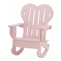 18-Inch Doll Furniture - Pink Adirondack Rocking Chair - fits American Girl ® Dolls