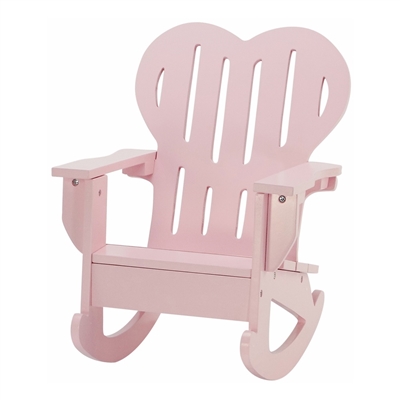 18-Inch Doll Furniture - Pink Adirondack Rocking Chair - fits American Girl ® Dolls