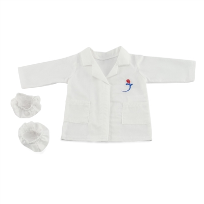 18-inch Doll Clothes - Hospital Coat and White Booties Outfit - fits American Girl ® Dolls