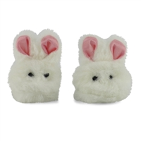 18-inch Doll Shoes - Fluffy Bunny Slippers - fits American Girl ® Dolls