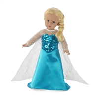 18-inch Doll Clothes - Princess Elsa Frozen Inspired Dress with Shoes - fits American Girl ® Dolls