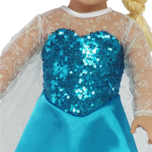 Elsa Frozen Inspired Girls Princess Elsa Dress 3 PCS – SkipStars