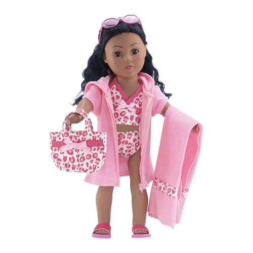 Pink Print Doll Underwear Set, Fits 18 Inch American Girl Dolls