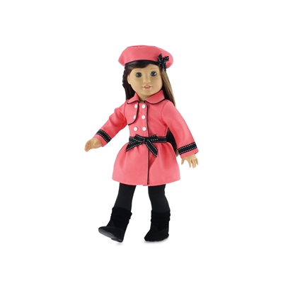18-Inch Doll Clothes - Traveling Coat Outfit with Pants, Hat, and Boots - fits American Girl ® Dolls