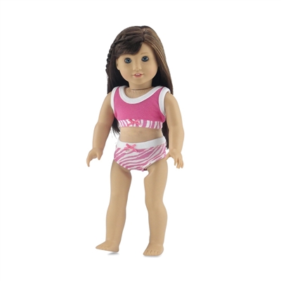 American girl 3 Pieces Pink Meet Underwear for 18'' doll clothes