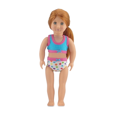 18-Inch Doll Clothes - Six-Piece Underwear Set (3 Bras and 3 Panties) -  fits American Girl ® Dolls