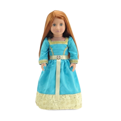 18-Inch Doll Clothes - Merida-Inspired Princess Ball Gown Outfit - fits American Girl ® Dolls