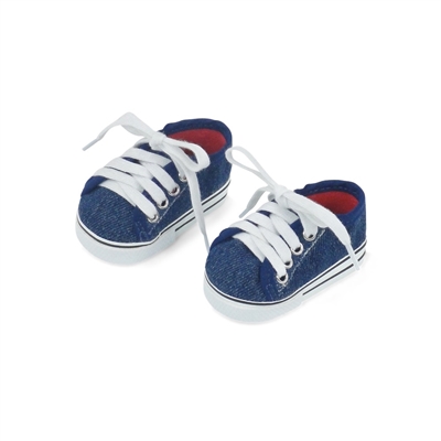 18 Inch Doll Clothes - 1 Pair Basic Denim Doll Sneakers - fits American Girl ® Dolls
