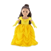 18 Inch Doll Clothes - Princess Belle-Inspired Ball Gown and Gloves - fits American Girl ® Dolls