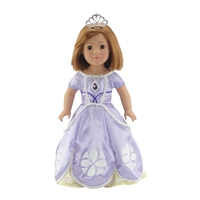 18 Inch Doll Clothes - Princess Sofia-Inspired Ball Gown and Accessories - fits American Girl ® Dolls