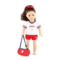 18-inch Doll Clothes - Cheerleader Practice Outfit with Gym Bag - fits American Girl ® Dolls