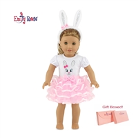 18-Inch Doll Clothes - Easter Bunny Costume Outfit with Ears and Tail - fits American Girl ® Dolls