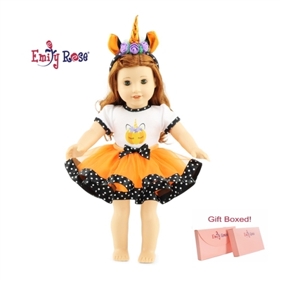 18-Inch Doll Clothes - Halloween Unicorn Outfit with Headband - fits American Girl ® Dolls