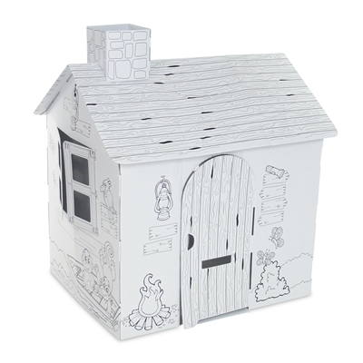 Dollhouse for 18-Inch Dolls - Wild Safari Themed Play House (Ready to Color) - fits American Girl ® Dolls