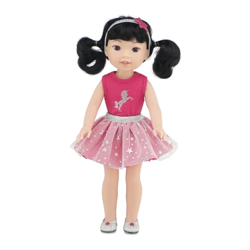 14.5 Inch Doll Clothes Such as Wellie Wishers H4H Glitter Girls Mix & Match  Leggings Santa Kitty T-shirt Shoes Boots Made USA 