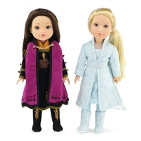 14-inch Doll Clothes - Princess Elsa and Anna Frozen 2 Inspired Outfit Set - fits American Girl ® Dolls