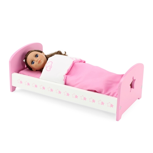 14-inch Doll Furniture - 10 Pink Wooden Doll Clothes Hangers - fits  American Girl ® Wellie Wishers Dolls