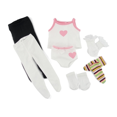 18-inch Doll Clothes - Socks, Tights, and Panties with Undershirt - fits American Girl ® Dolls
