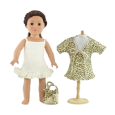 18-inch Doll Clothes - Movie Star Swim Suit Dress and Cover-Up with Bag - fits American Girl ® Dolls