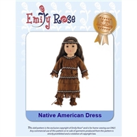 18-Inch Doll Clothes Pattern - Native American Outfit - Downloaded to your computer