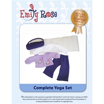 18-Inch Doll Clothes Pattern - Complete Yoga Set - Downloaded to your computer