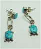 Turquoise Inlay Turtle Earrings