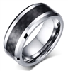 Tungsten Black Carbon Fiber Ring