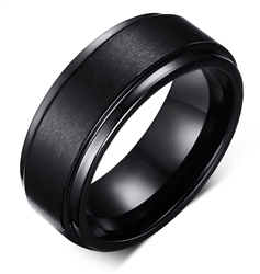 Tungsten Black Matte Ring