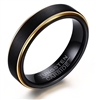 Tungsten Carbide Black and Gold Ring
