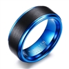 Tungsten Carbide Black and Blue Ring