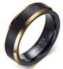 Tungsten Black Gold Ring