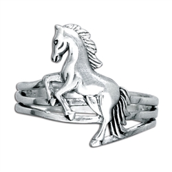 Silver Horse Ring