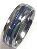 Tungsten Carbide Opal & Shell Inlay Ring