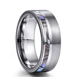 Tungsten Carbide Shell Inlay Ring