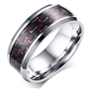 Stainless Steel Red Carbon Fiber