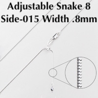 Adjustable 8 Sided Snake-015 Chain 22"