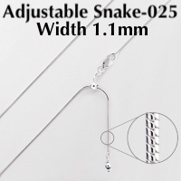 Adjustable Snake-025 Chain 22"