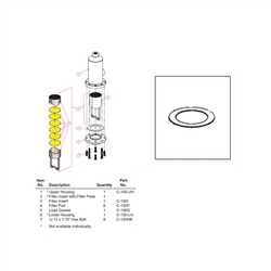 C-100 G Lead Gasket for C-100 or C-282 Gas Filter