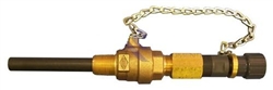 1" Standard Brass Body Retractable Corp Stop with PVC Wetted Diffuser