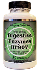 Allegany Nutrition HP90V Plant Derived Digestive Enzymes - 90 Veggie Capsules