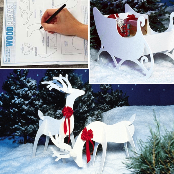Graceful Reindeer : Large-format Paper Woodworking Plan