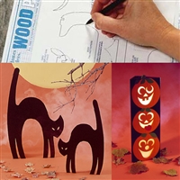 Tower O'Pumpkins, Scaredy Cats : Large-format Paper Woodworking Plan